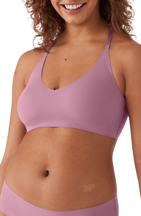 True & Co. True Body Triangle Lace Racerback Bralette In Dusky Orchid
