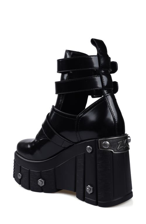 Ziginy Romina Studded Lug Platform Bootie In Black