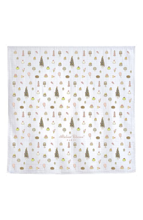 ATELIER CHOUX Sweetie Pie Cotton Swaddle in Multi at Nordstrom