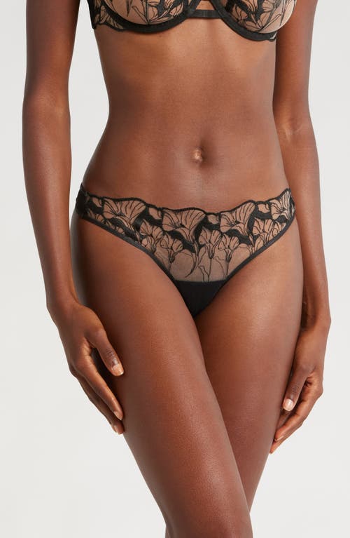 BLUEBELLA BLUEBELLA KALMIA EMBROIDERED MESH THONG
