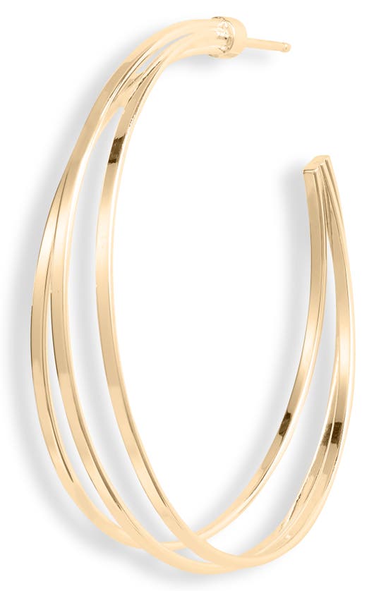 Jennifer Zeuner Raya 2 Triple Hoop Earrings In Yellow Gold
