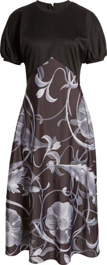 Ted Baker London Magylee Floral Mixed Media Dress Nordstrom