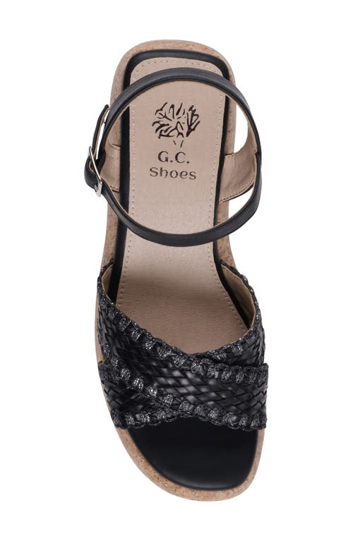 Shop Good Choice New York Lucy Ankle Strap Platform Sandal In Black