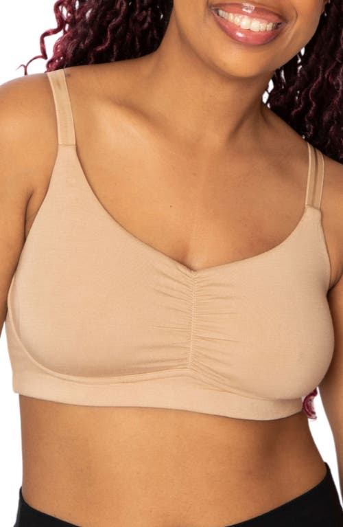 Monica Full Coverage Post-Surgery Pocketed Wireless Bra in Sand