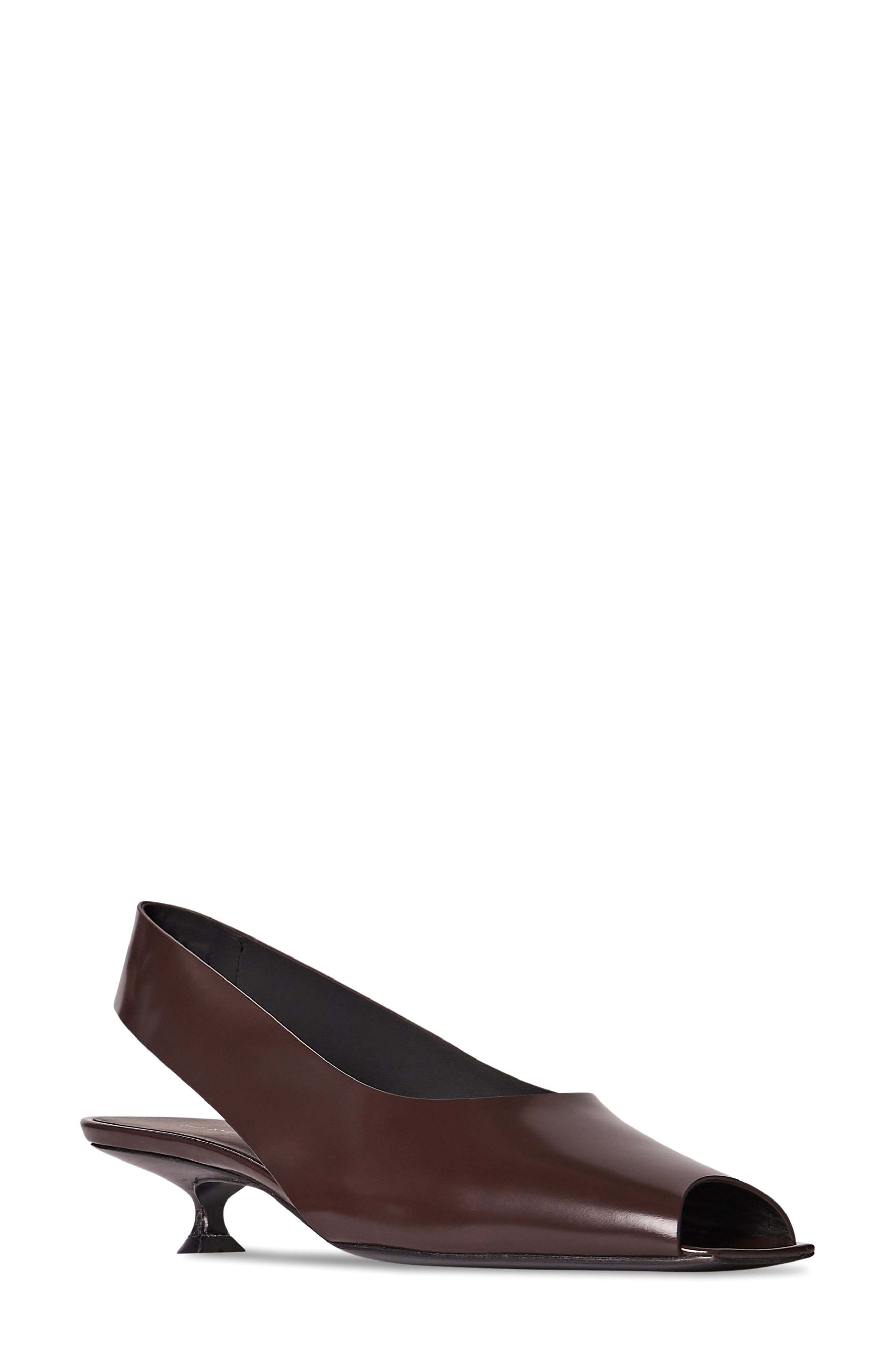 THE ROW Calfskin Ankle-Strap Pumps - Bergdorf Goodman