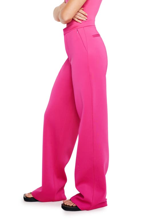 Shop Good American Column Scuba Pants In Pink Glow002