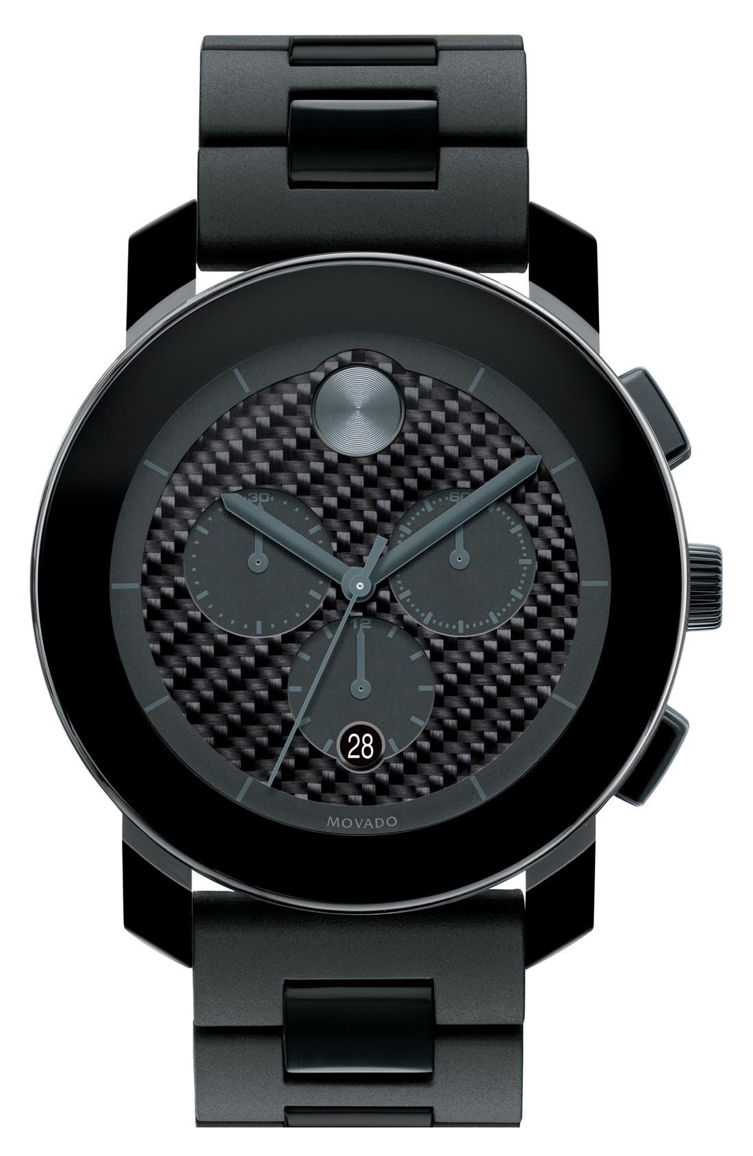 Movado 'Bold Chrono' Carbon Fiber Dial Watch, 44mm | Nordstrom