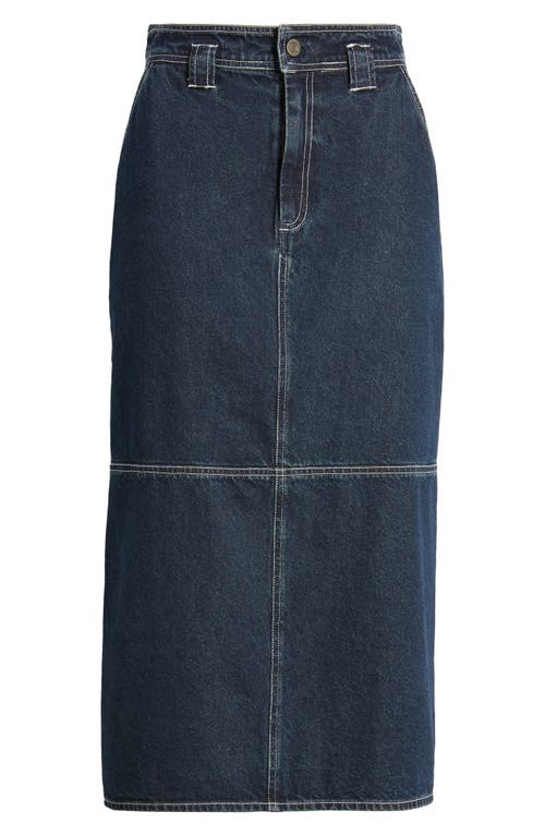 Shop Cleobella Sue Denim Midi Skirt In Dark Denim