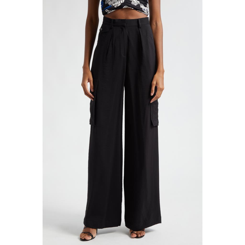 Shop Ramy Brook Emil High Waist Wide Leg Pants In Black
