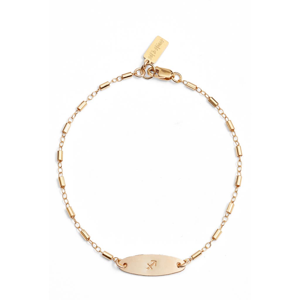 Set & Stones Zodiac Sign Id Bracelet In Sagittarius