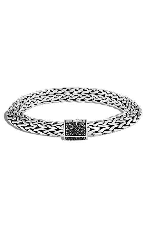 John Hardy Tiga 9.5mm Chain Bracelet In Silver/black Sapphire