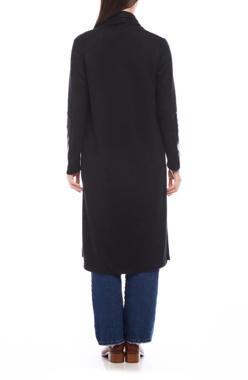 Shop Karen Kane Faux Leather Patch Duster In Black