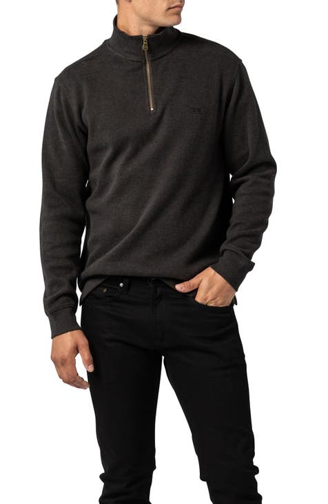 Essentials Mens 100% Cotton Quarter-Zip Sweater : :  Clothing, Shoes & Accessories