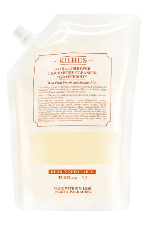 Kiehl's Since 1851 Grapefruit Bath & Shower Liquid Body Cleanser $80 Value in Refill