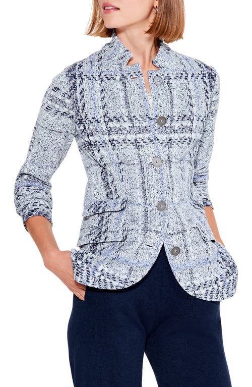 NIC+ZOE Icicle Stand Collar Jacket in Blue Multi
