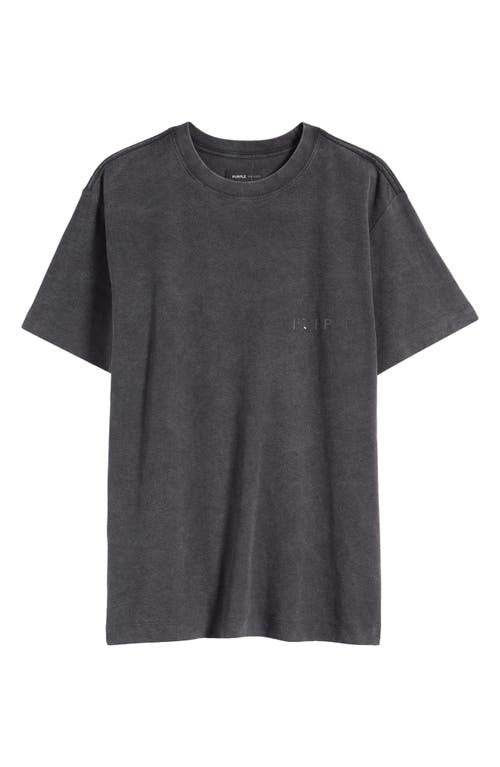 PURPLE BRAND Oversize Textured Logo Graphic T-Shirt Black at Nordstrom,