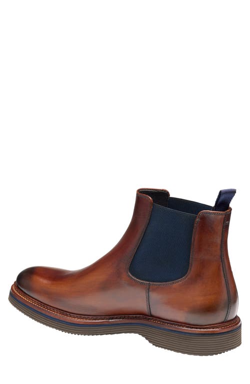 Johnston & Murphy Jenson Chelsea Boot In Brown Hand-stained Calfskin