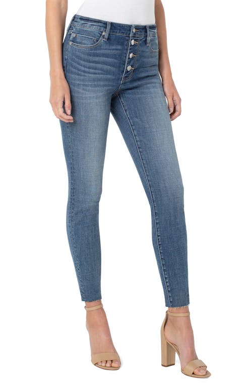 Liverpool Los Angeles Abby High Waist Raw Hem Ankle Skinny Jeans in Perry