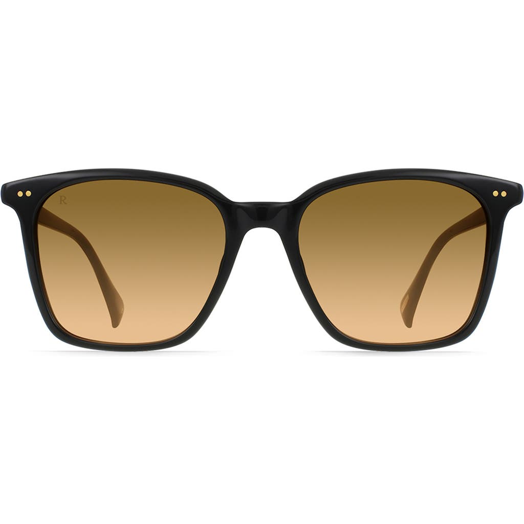 Raen Darine Oversize Polarized Square Sunglasses In Recycled Black/reposado Grad