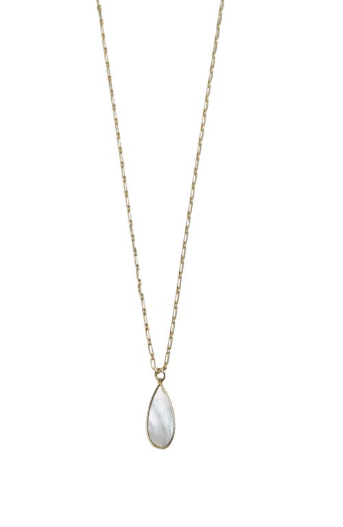Argento Vivo Sterling Silver Mother-of-Pearl Pendant Necklace in Gold