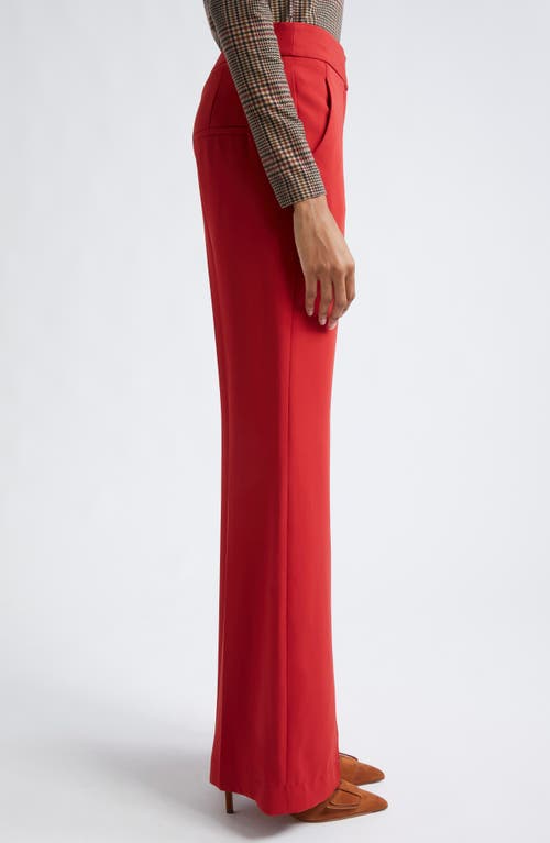 Shop Veronica Beard Lebone Flare Leg Pants In Crimson