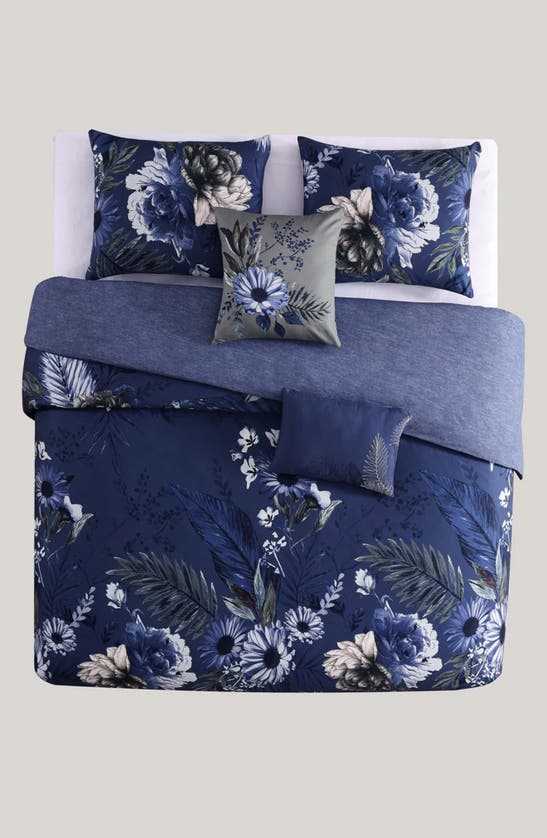Shop Bebejan Delphine 5-piece Reversible Comforter Set In Blue