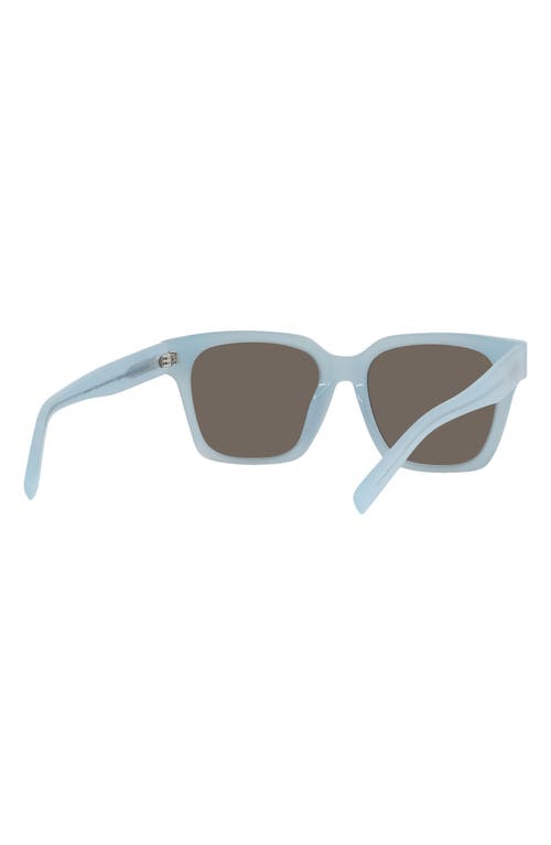 Shop Givenchy 56mm Day Square Sunglasses In Shiny Light Blue/brown