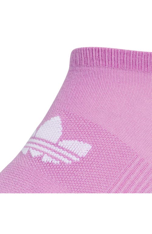 Shop Adidas Originals Adidas Superlite Trefoil Assorted 6-pack No-show Socks In Purple/bliss Pink/dark Blue