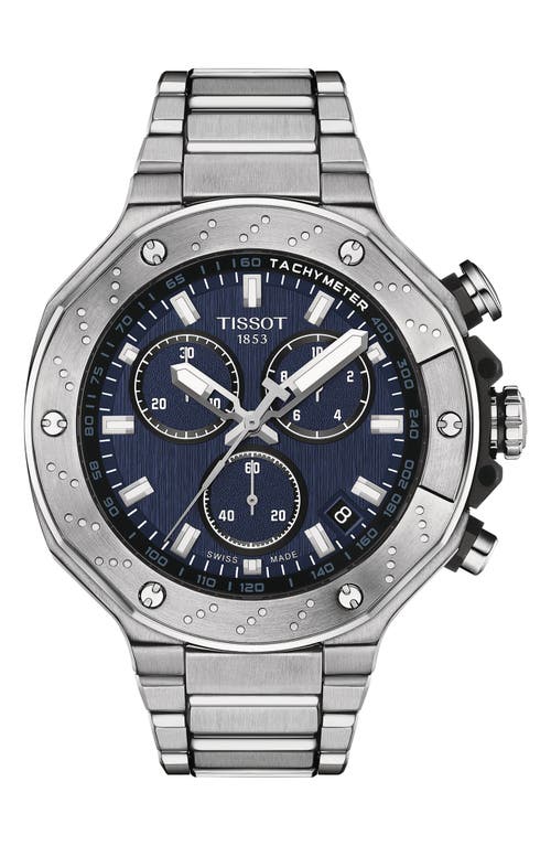 Tissot T-Race Chronograph Bracelet Watch, 45mm in Grey at Nordstrom