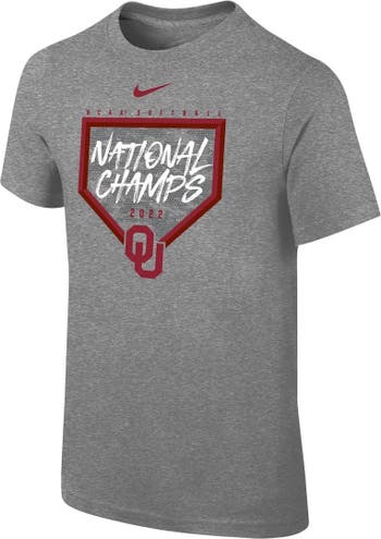 Nike Oklahoma Sooners 2022 NCAA Softball Women's College World Series Champions T-Shirt, XXL, Red