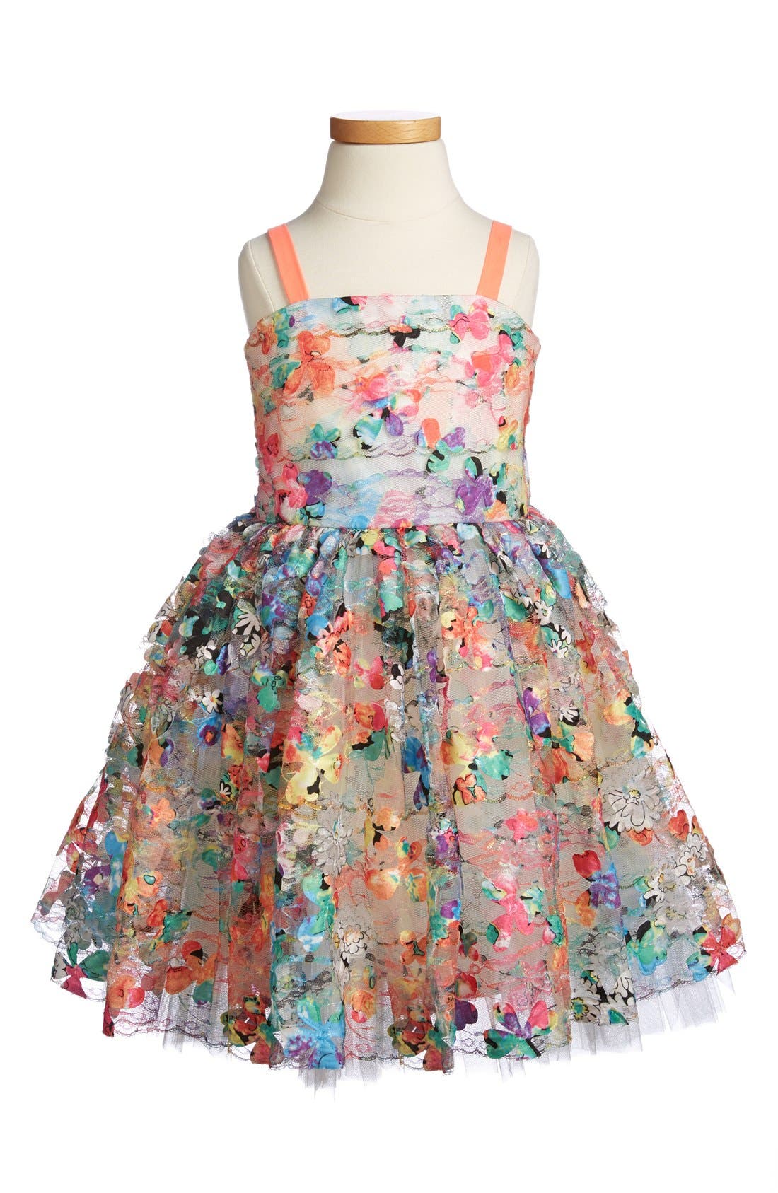 Halabaloo 'Confetti' Tulle Fit & Flare Dress (Toddler Girls, Little