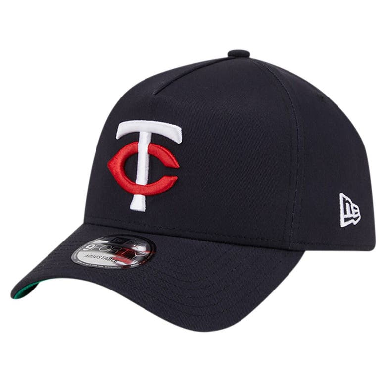 Shop New Era Navy Minnesota Twins Team Color A-frame 9forty Adjustable Hat