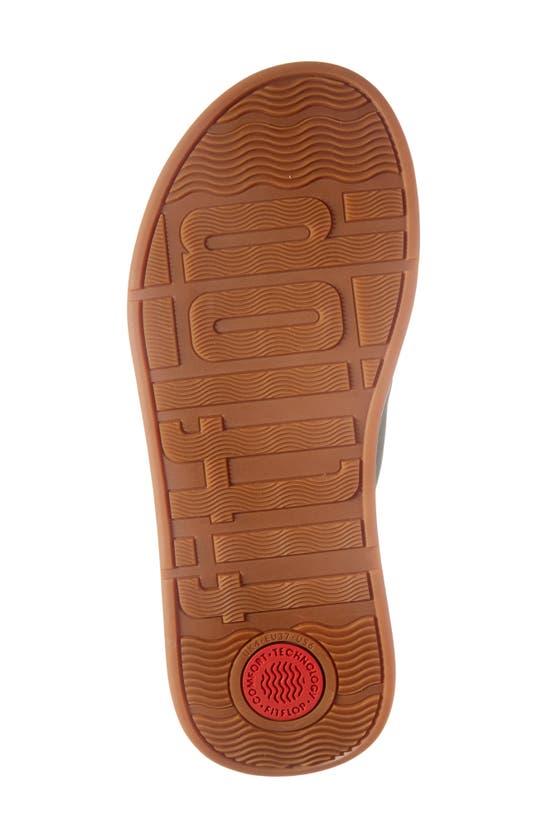 Shop Fitflop F-mode Toe Post Flip Flop In Classic Pewter Mix
