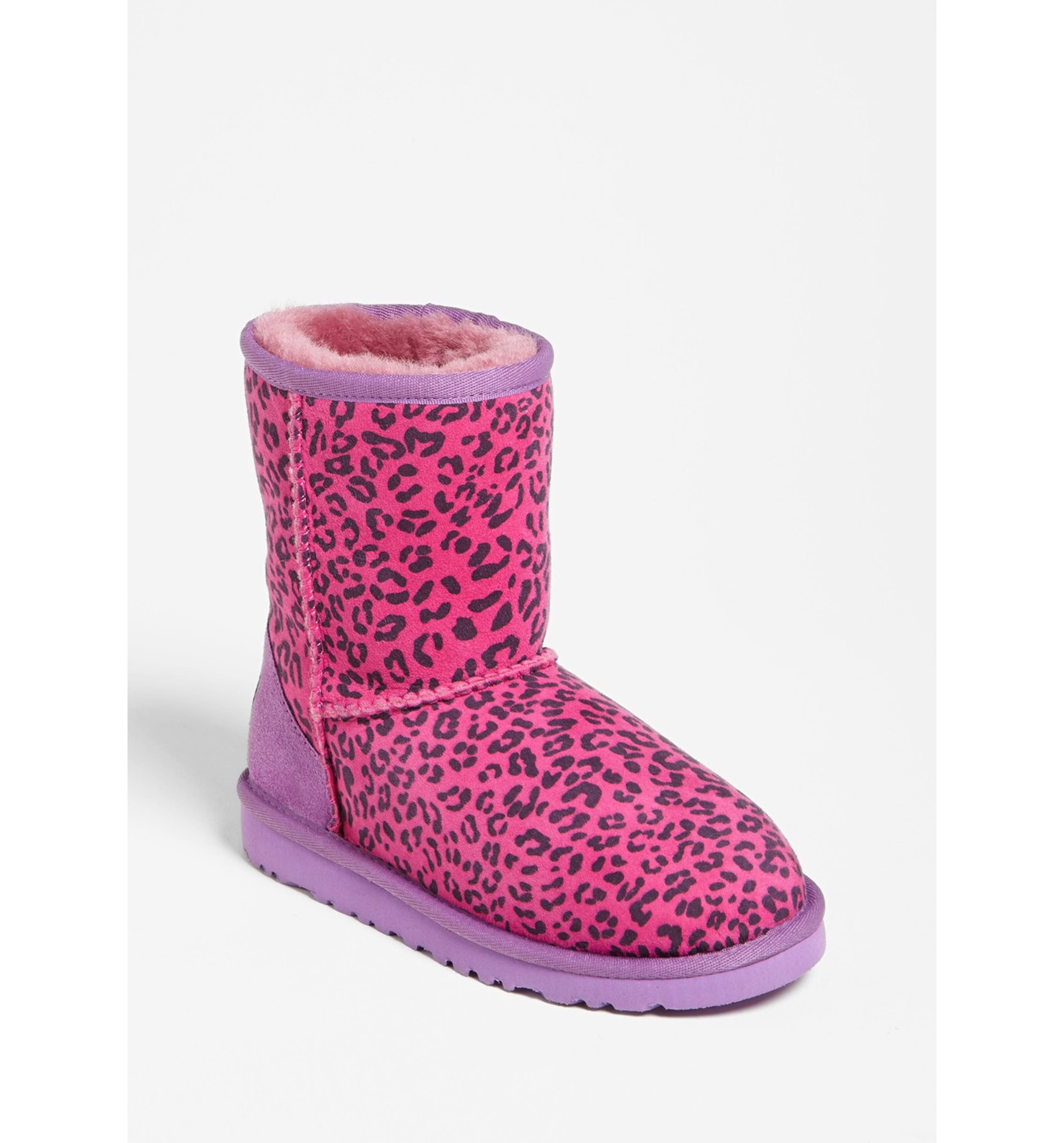 UGG® Australia Leopard Print Short Boot (Walker, Toddler, Little Kid & Big Kid)(Nordstrom