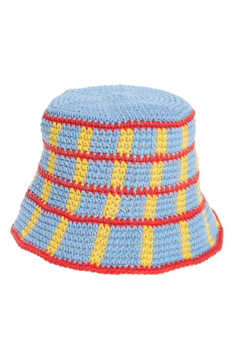 Plaid Crochet Bucket Hat