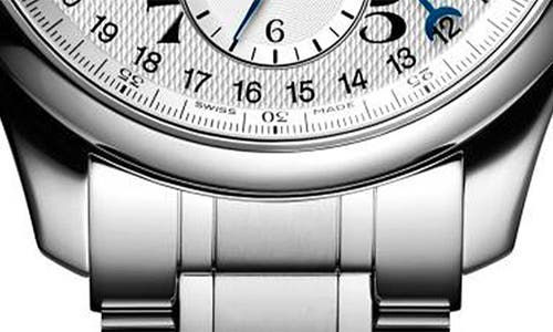 Shop Longines Master Collection Chronograph Bracelet Watch, 42mm In Silver