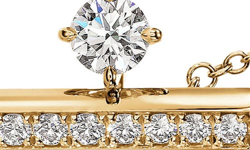 Shop Hearts On Fire Barre Pavé Diamond Pendant Necklace In Yellow Gold/diamond