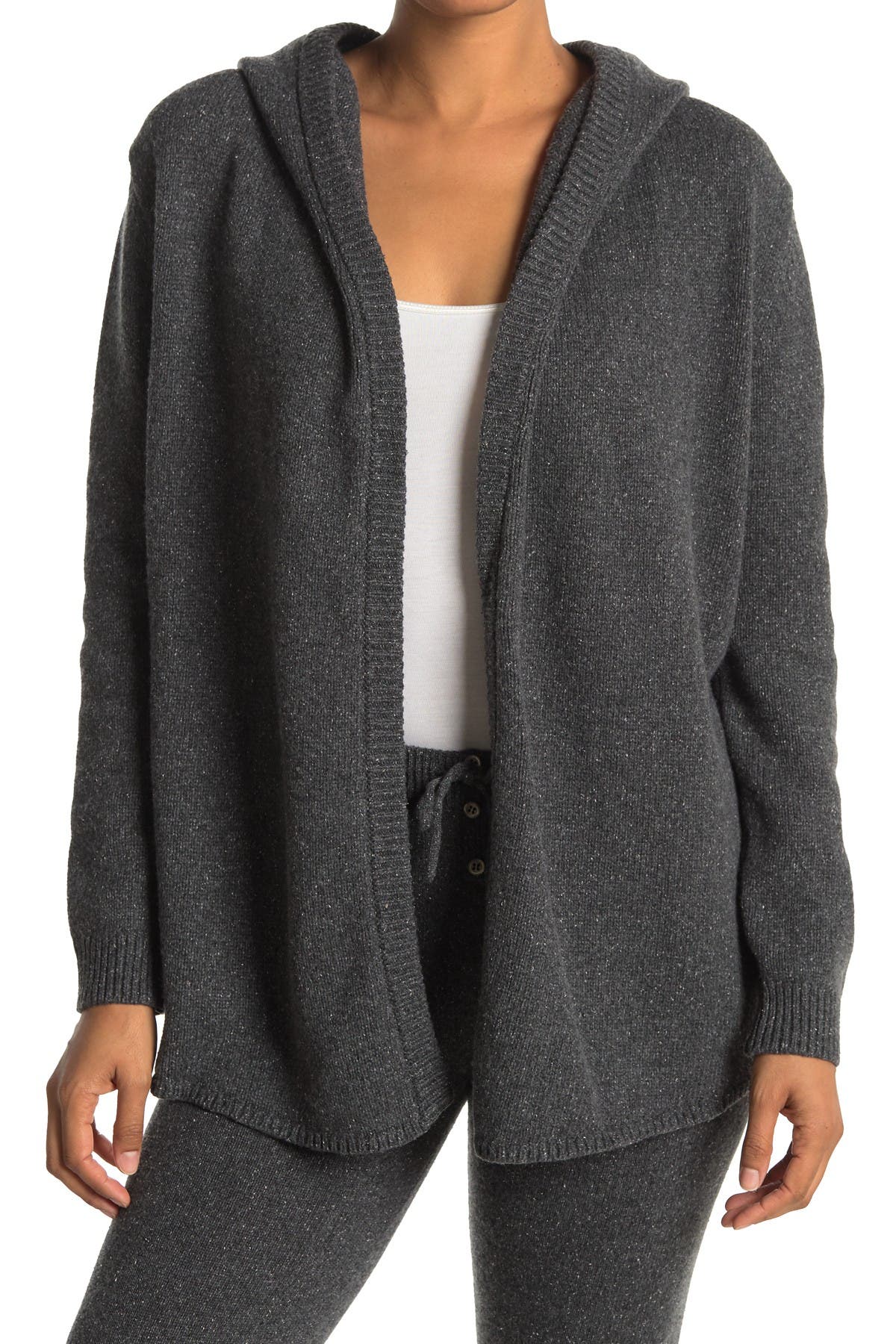 hooded lounge cardigan