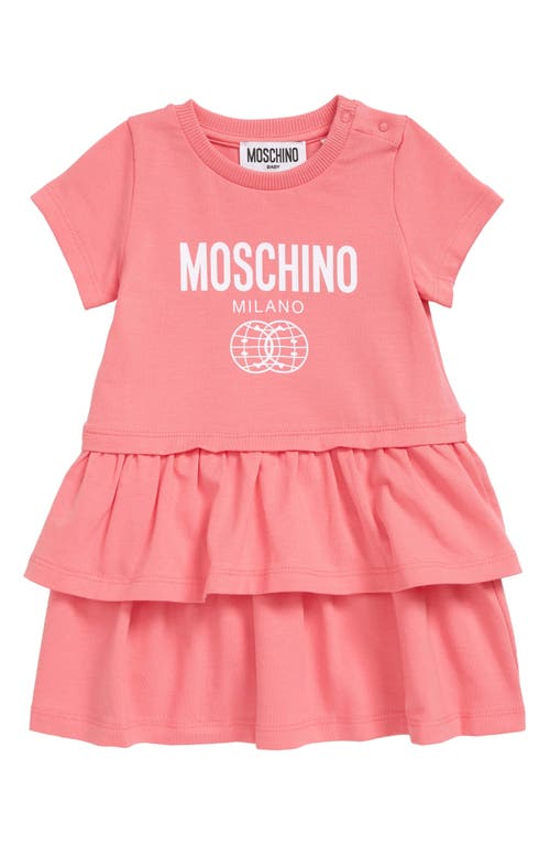 Moschino x Smiley® Double Smiley Stretch Cotton Graphic Dress in 51047 Candy Pink