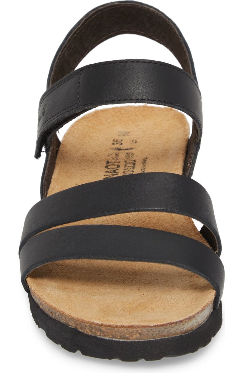 Naot Kayla Wedge Sandal, Alternate, color, Black Matte Leather