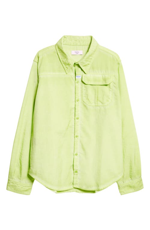 Shop Martine Rose Cargo Button-up Shirt In Green Lime Green