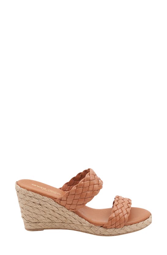 Andre Assous Women's Aria Slip On Espadrille Wedge Sandals In Cuero