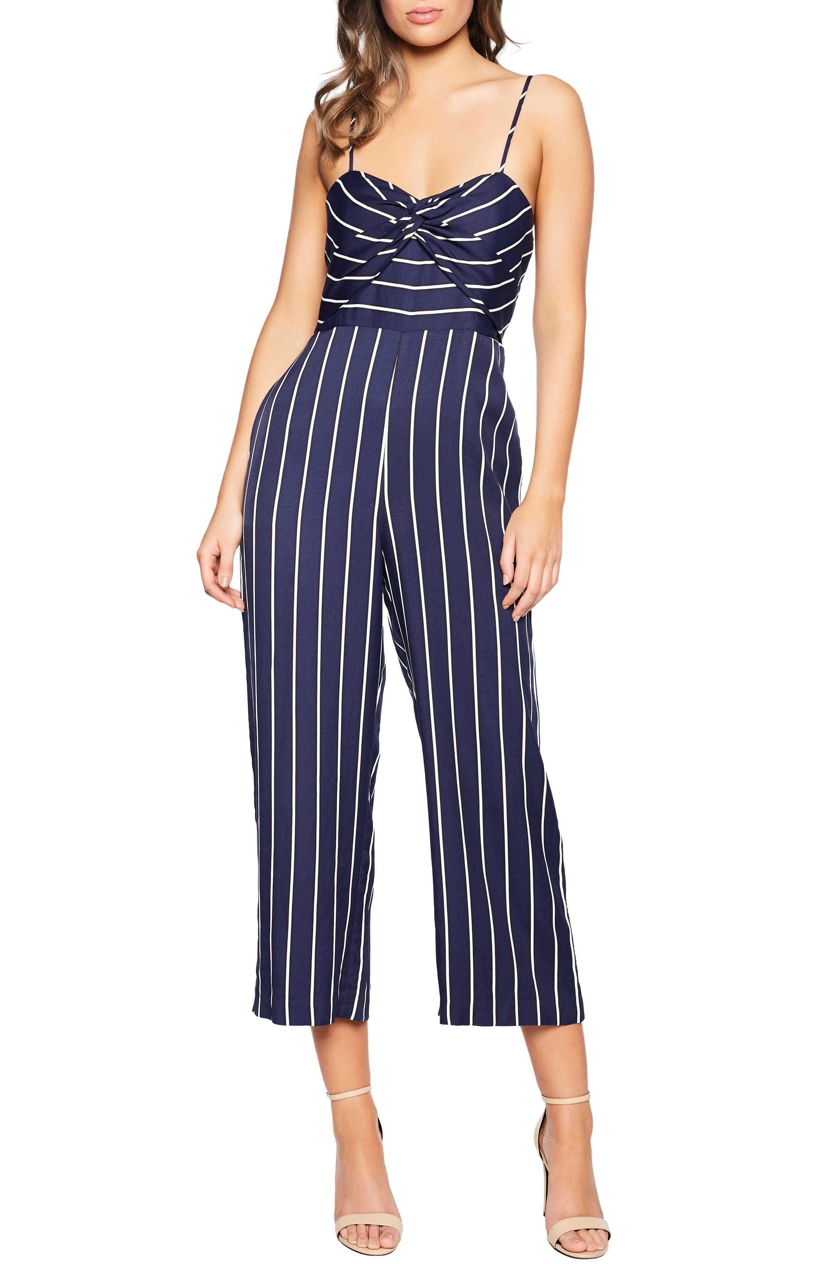 bardot layla stripe jumpsuit