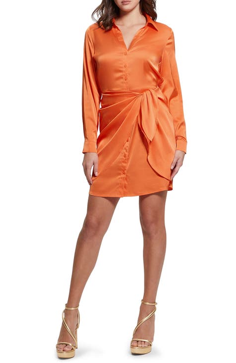 Orange holiday clearance dress