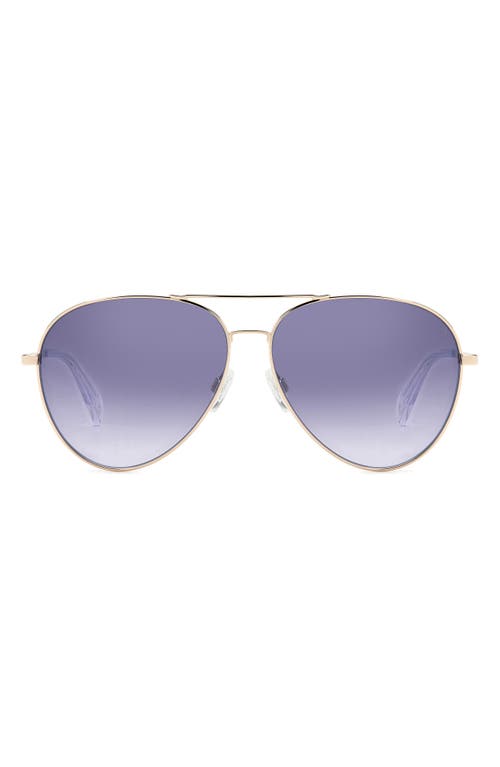 rag & bone 59mm Aviator Sunglasses in Gold/Grey Ms Silver at Nordstrom