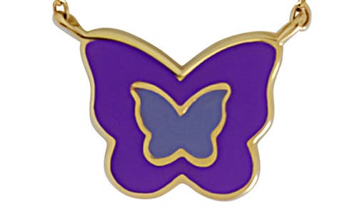 Bony Levy Blg 14k Gold Enamel Butterfly Pendant Necklace In 14k Yellow Gold