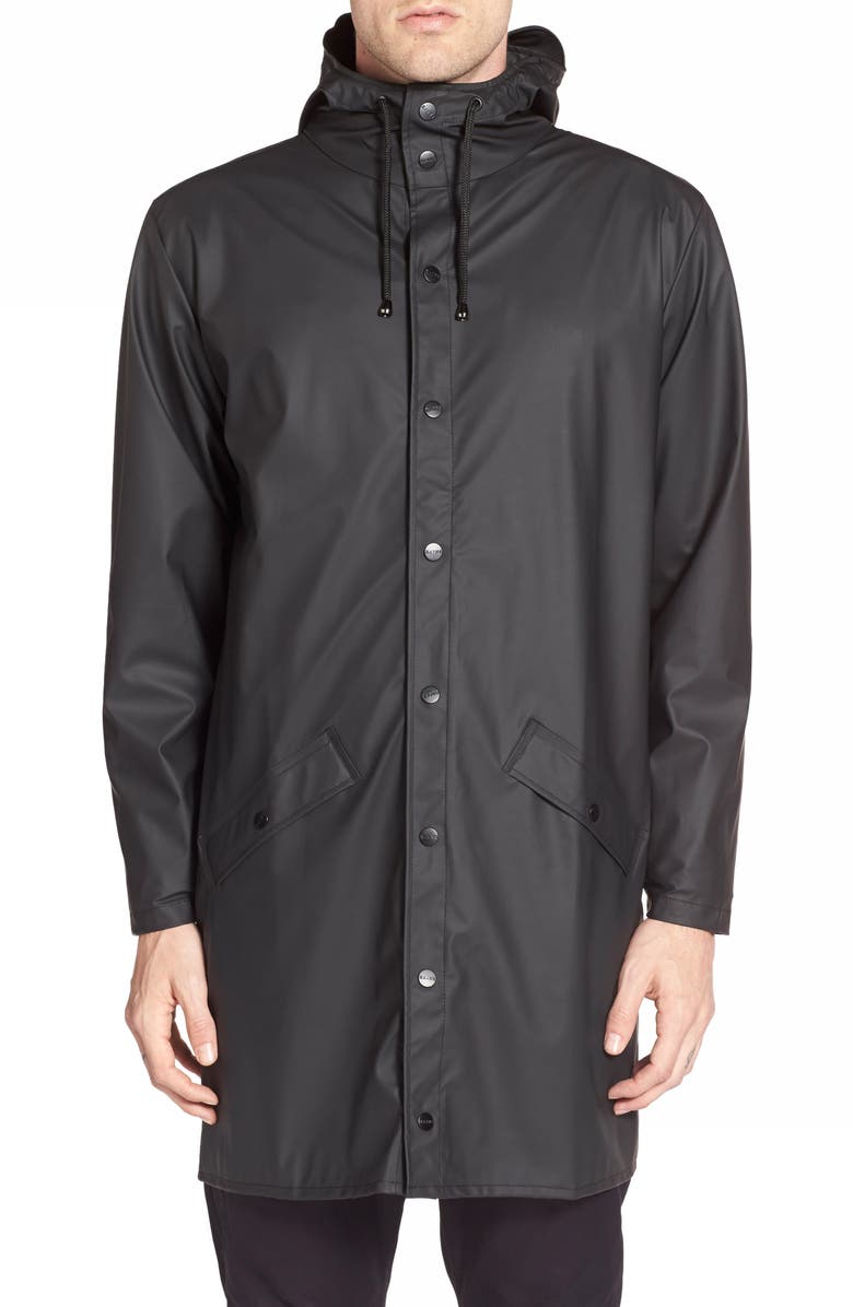 Rains Waterproof Hooded Long Rain Jacket | Nordstrom