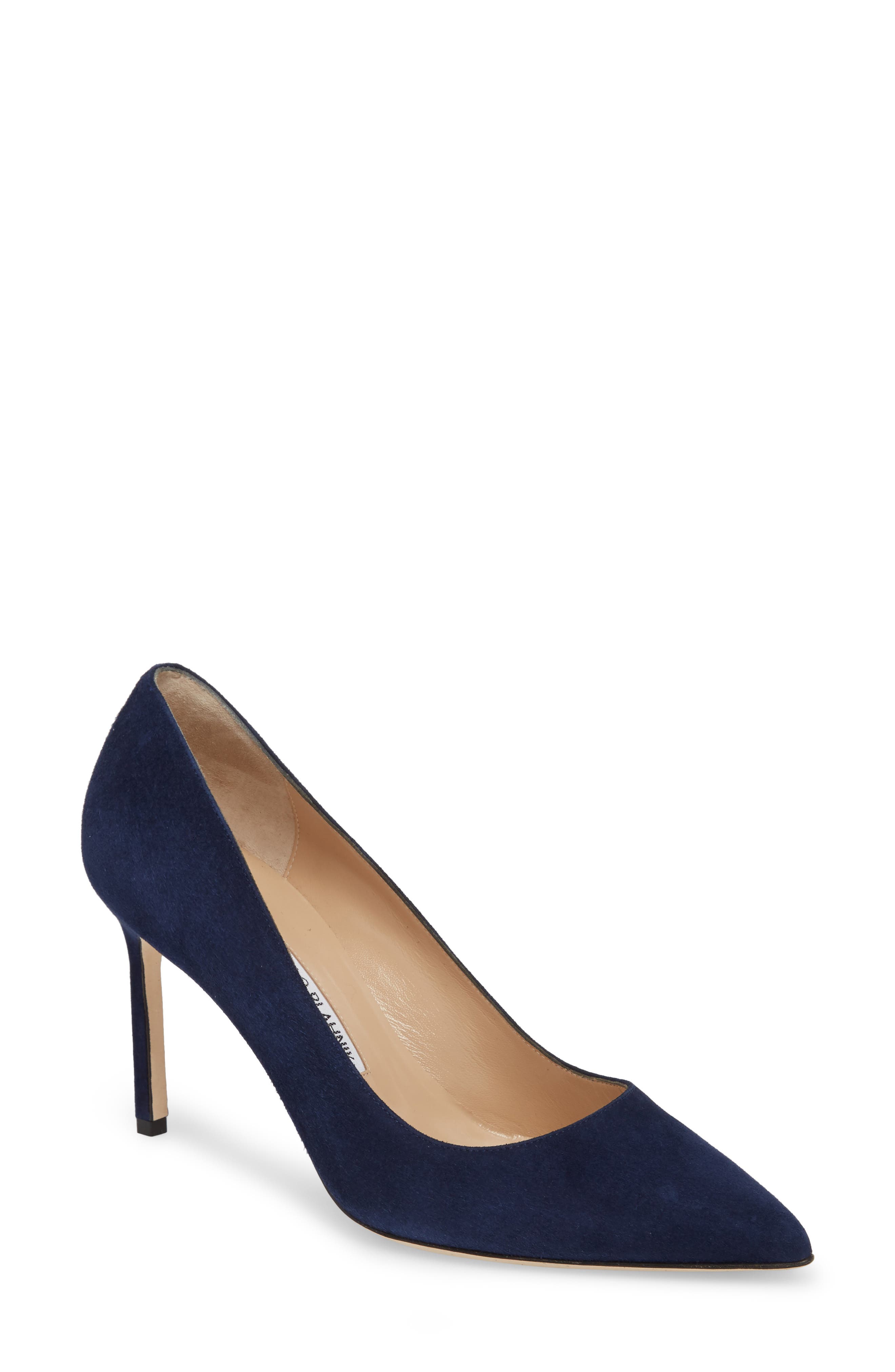 Manolo Blahnik Bb Pointy Toe Pump, Blue