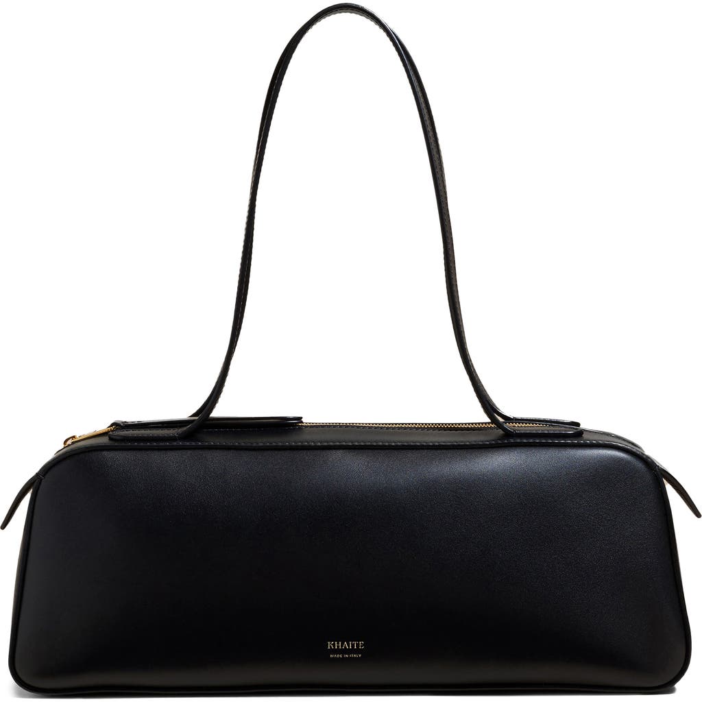 Khaite Simona Leather Shoulder Bag In Black