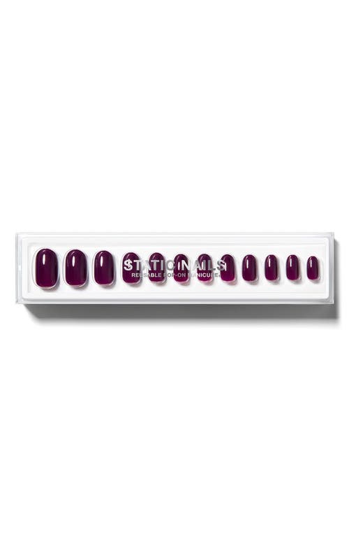 Static Nails Round Pop-On Reusable Manicure Set in Dark Amethyst